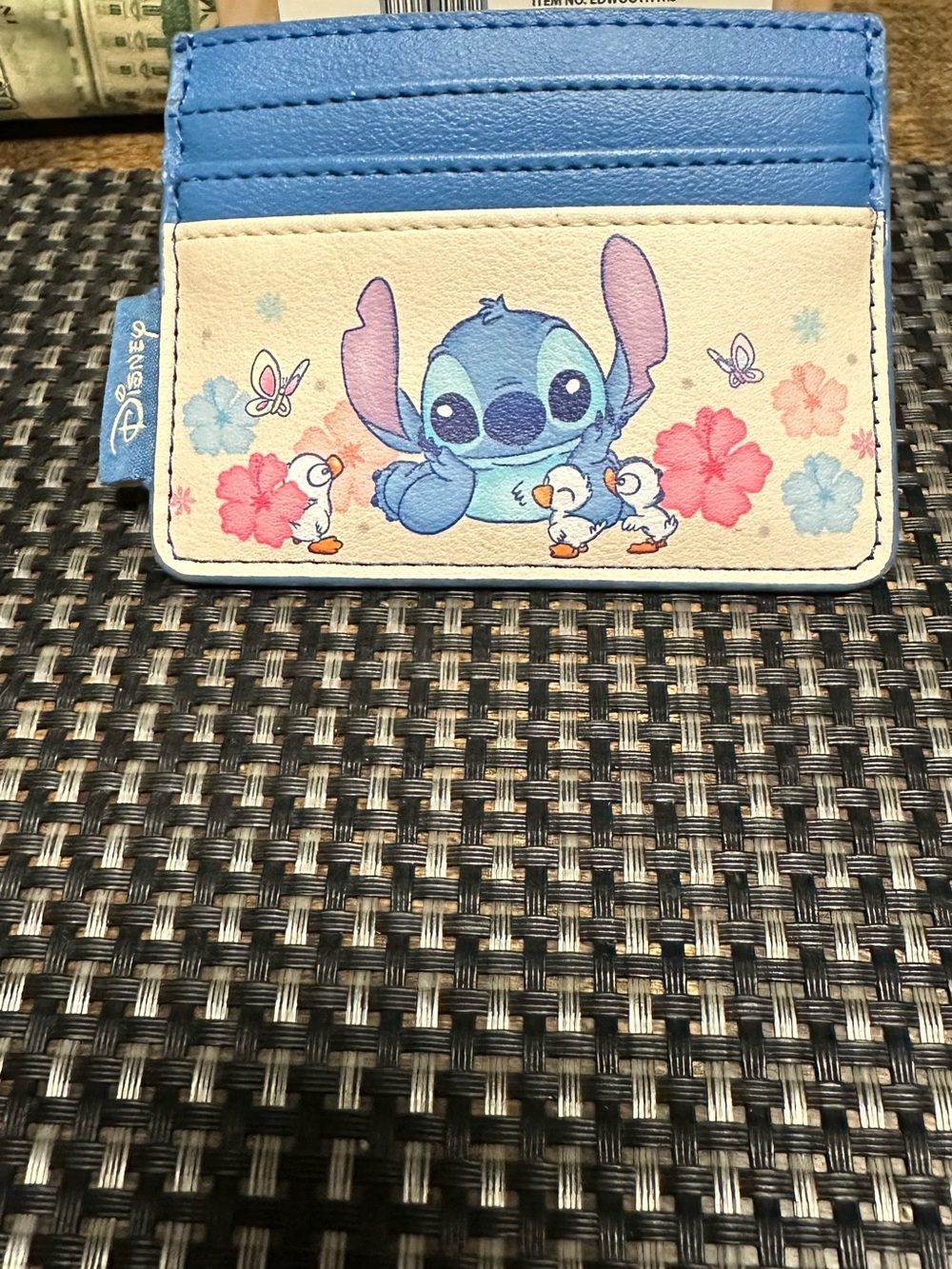 Disney Blue and Cream Stitch Card Holder